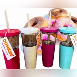 “Dunkin’ Donuts New “Mixed Media Tumblers Set of 4